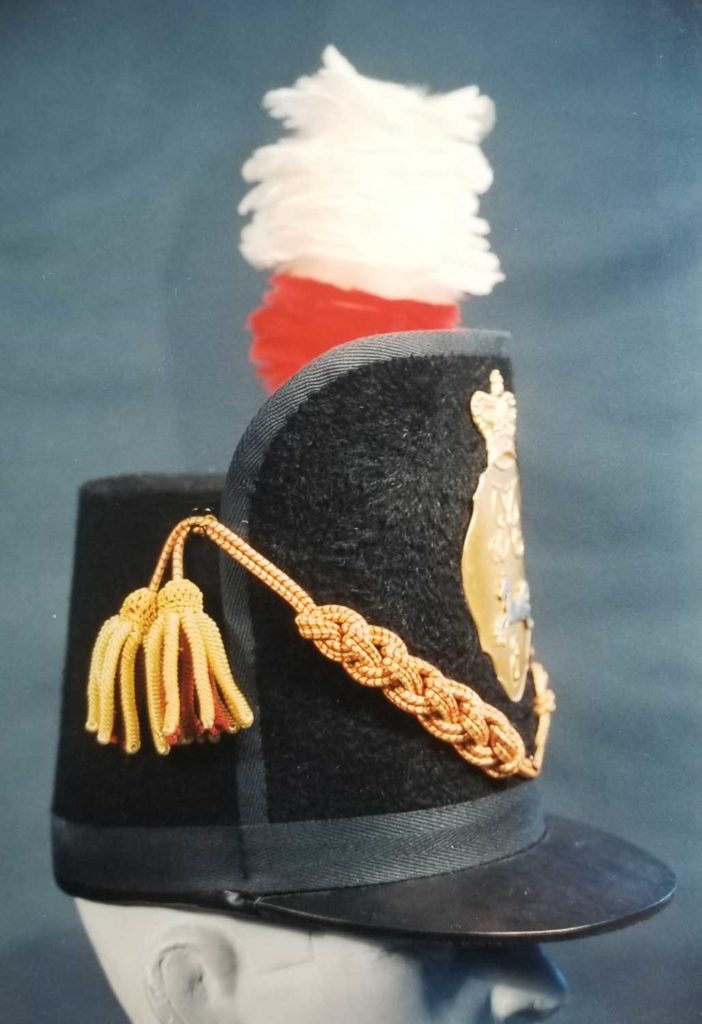 Figure 10, Officer's Belgic shako, King's Regiment. Photo by Peter Twist